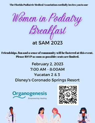 Women in Podiatry Breakfast graphic